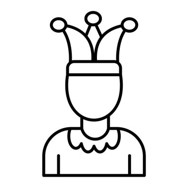 Şapka ikonlu adam. Ana hatları insanların Avatar vektör çizimi. izole edilmiş sınır biçimi