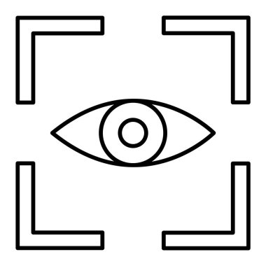 Göz simgesi vektörü, ağ ve mobil için ana hat sembolü