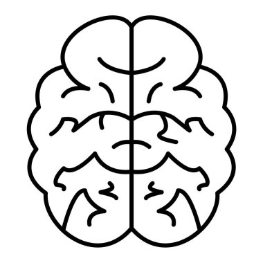 beyin ikonu vektör illüstrasyonu