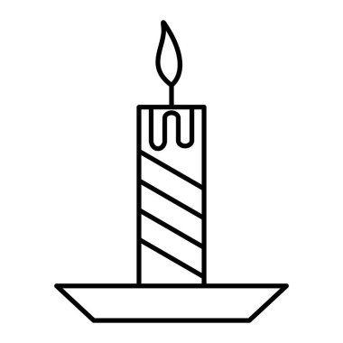 Mum simgesi. Web için mum vektör simgelerinin özet çizimi