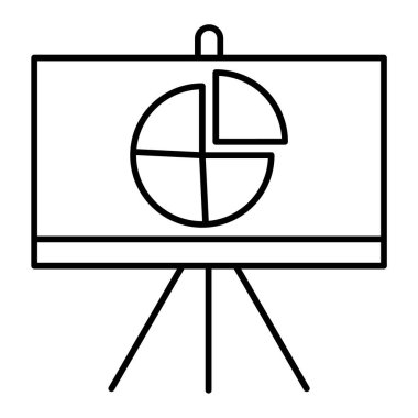 Sunum tahtası simgesi vektör illüstrasyonu