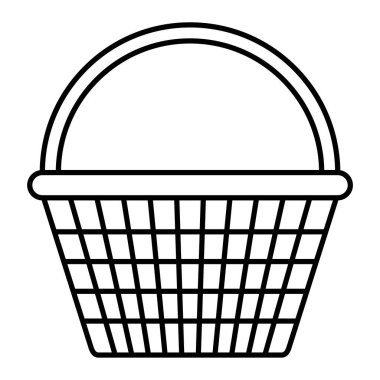 Alışveriş sepeti ikonu. siyah ve beyaz.