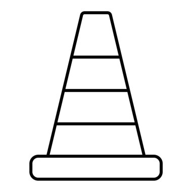 Beyaz arkaplanda izole edilmiş koni simgesi biçimi