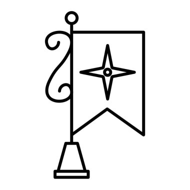 bayrak ikonu vektör illüstrasyonu