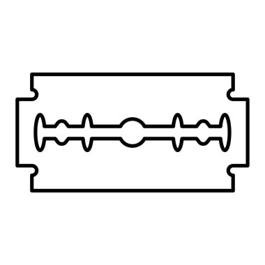 Beyaz arkaplan üzerinde kırık bir ayna simgesinin çizgi çizimi, vektör illüstrasyonu
