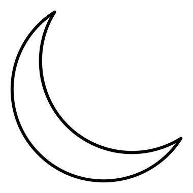Ay simgesi. Web için hilal vektör simgelerinin özet çizimi