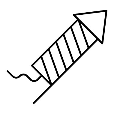 Havai fişekler. Web simgesi basit illüstrasyon