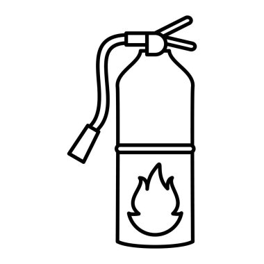Yangın söndürme ikonu. Web için gaz sobası vektör simgelerinin özet çizimi