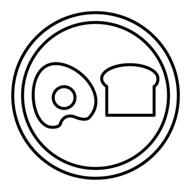 Ekmek ikonu. Fırın sembolü. vektör illüstrasyonu