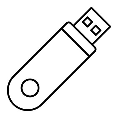 usb flash disk simge vektör illüstrasyon tasarımı