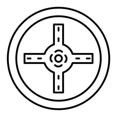 Dairesel bir simgenin vektör illüstrasyonu