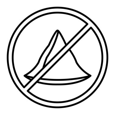 Dumanlı ikon vektör illüstrasyonu yok