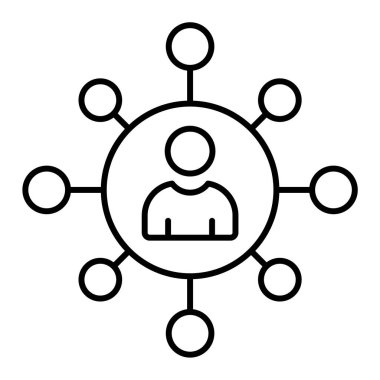 ağ bağlantı vektörü simgesi