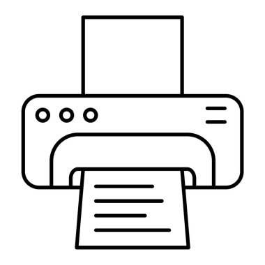 Yazıcı. Web simgesi basit illüstrasyon