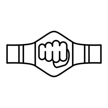 Yumruk simgesini tutan el. vektör illüstrasyonu