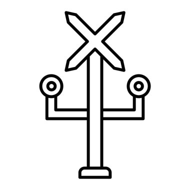 Yol işareti simgesinin vektör illüstrasyonu