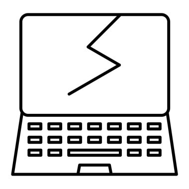 dizüstü bilgisayar simgesi. Modern bilgisayar monitörü vektör resimleme çizelgesi.