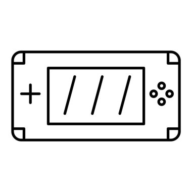 oyun konsolu simgesi, izole vektör illüstrasyonu