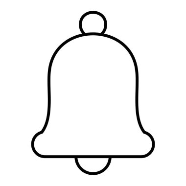 Çan simgesi vektörü web ve mobil uygulama tasarımınız için beyaz arkaplanda izole edildi, bildirim logosu kavramı