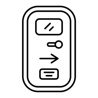 Araba ikonu. Ağ için kapı vektör simgelerinin özet çizimi