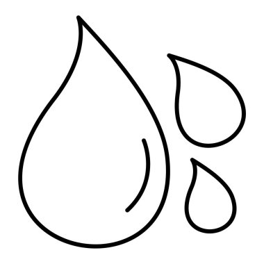 Su damlası ikonu. Web için yaprak vektör simgelerinin özet çizimi