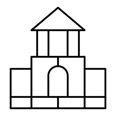Bina. Web simgesi basit illüstrasyon