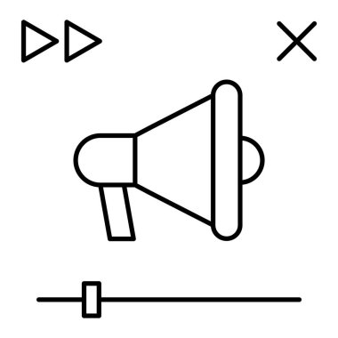 Megafon ikonu vektör illüstrasyonu