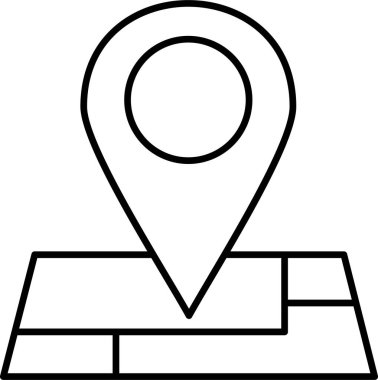 Harita iğnesi. Basit resimleme