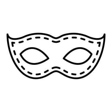 Karnaval maskesi ikonu. Web için maskeli vektör simgelerinin özet çizimi