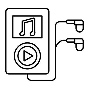 müzik çalıcı simgesi vektör illüstrasyon tasarımı