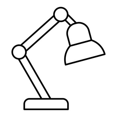 Lamba ikonu. Web için masa vektör simgelerinin özet çizimi