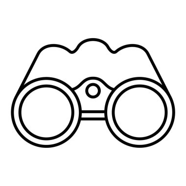 dürbün simgesi. Web için binoküler vektör simgelerinin özet çizimi