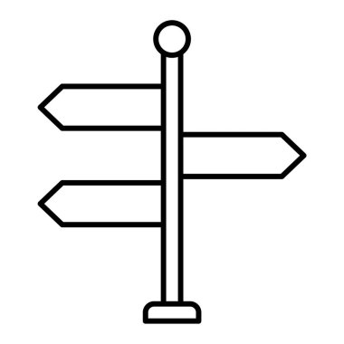 İşaret levhası Web simgesi basit illüstrasyon