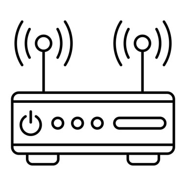 router simgesi vektör illüstrasyonu
