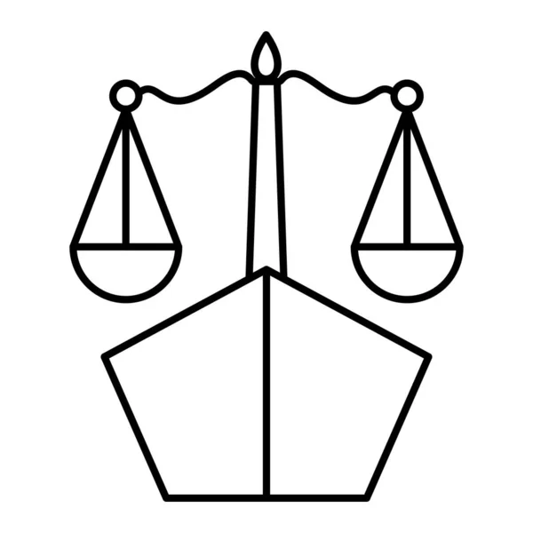 Igazságügyi Mérlegek Ikon Vektor Illusztráció Grafikus Tervezés — Stock Vector