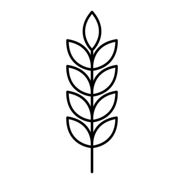 Значок Пшениці Контурна Ілюстрація Рослинного Вектора Ізольований Контурний Дизайн — стоковий вектор