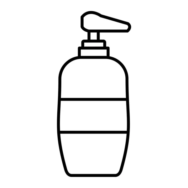Значок Бутылки Контурная Иллюстрация Векторных Значков Солнцезащитного Крема Веб — стоковый вектор
