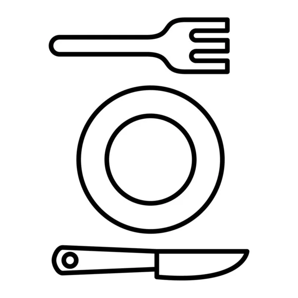 Table Setting Icon Vector Illustration — Stok Vektör