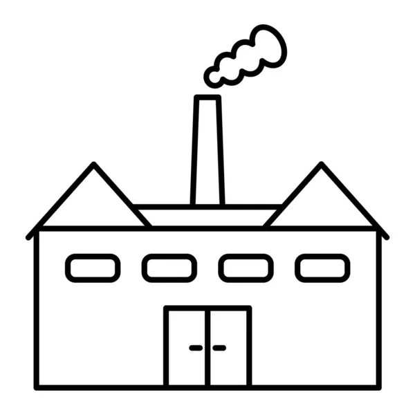 Ikona Tovární Budovy Obrys Ilustrace Ikon Vektorů Rostlin Pro Web — Stockový vektor