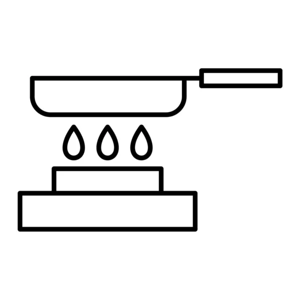 Vektor Illusztráció Konyhai Ikon Serpenyő — Stock Vector