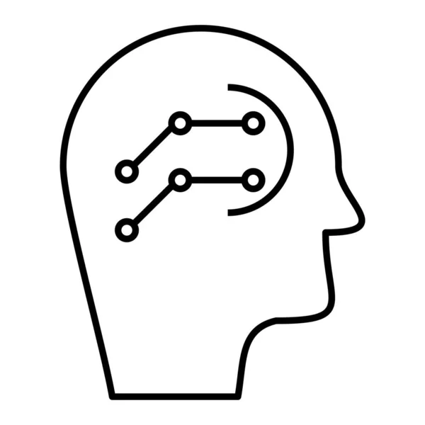 Cabeça Humana Com Ícone Cérebro Esboço Ilustração Ícones Vetor Homem —  Vetores de Stock