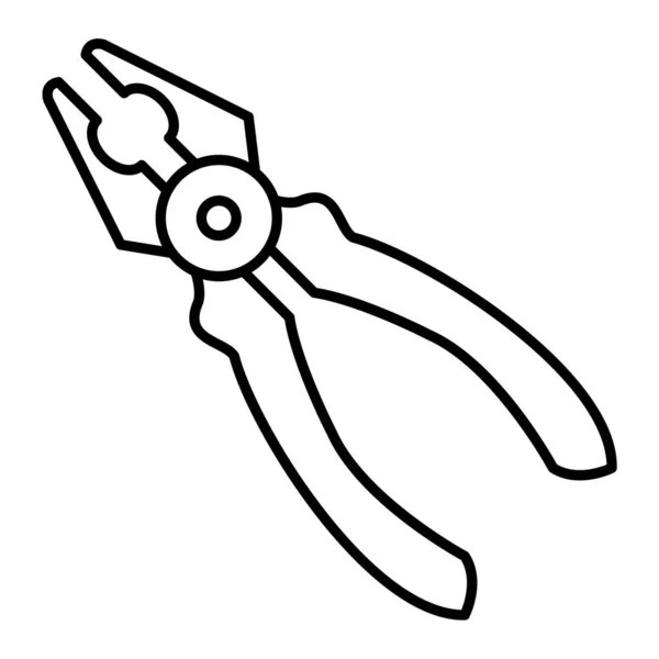 Значок Плоскогубца Контурная Иллюстрация Векторных Значков Гаечного Ключа Сети — стоковый вектор