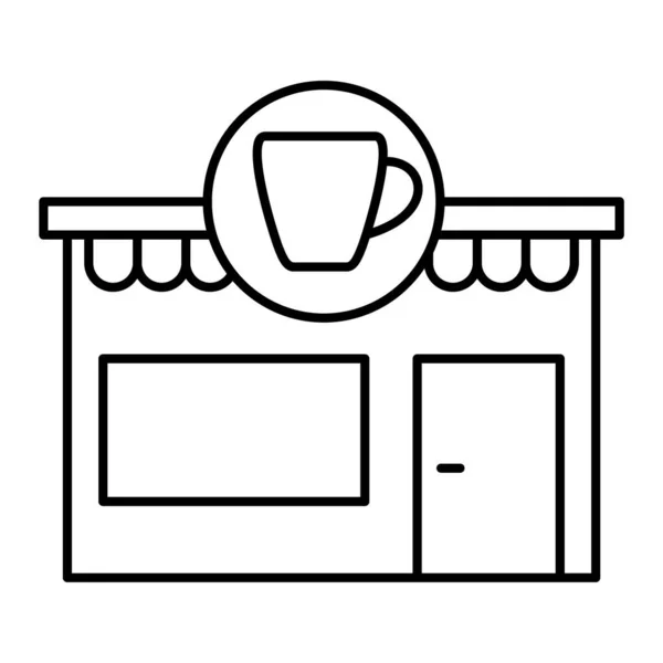 Koffie Winkel Pictogram Vector Illustratie — Stockvector