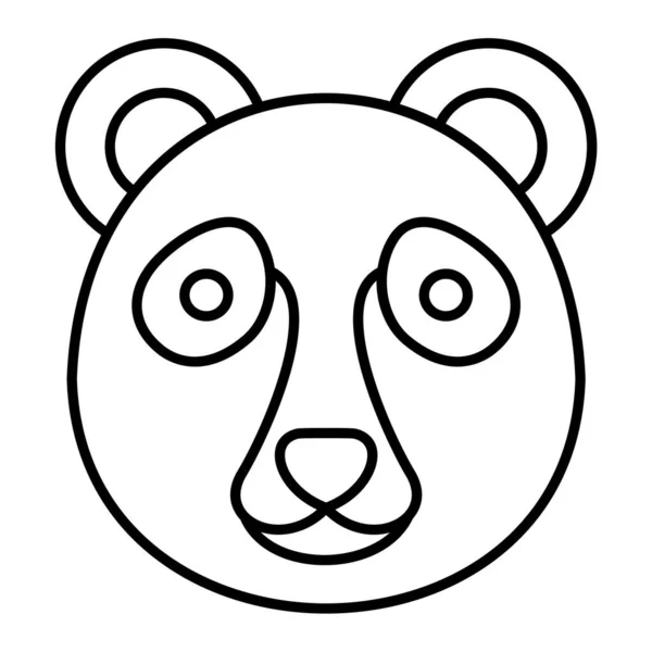 Ikona Panda Obličeje Obrys Ilustrace Vektorových Ikon Pro Web — Stockový vektor