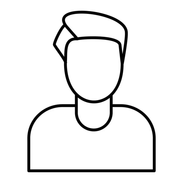 Homme Avatar Icône Schéma Médecin Personne Illustration Vectorielle Symbole Isolé — Image vectorielle