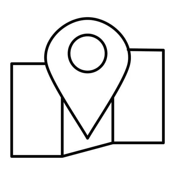Kaart Pin Pictogram Overzicht Locatie Route Vector Illustratie Symbool Voor — Stockvector