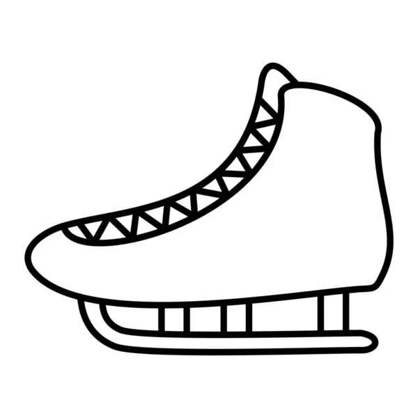 Icono Del Patín Sobre Hielo Bosquejo Deporte Zapato Vector Ilustración — Vector de stock