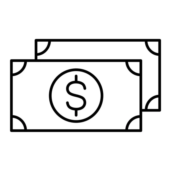 Dinero Icono Vector Ilustración — Archivo Imágenes Vectoriales