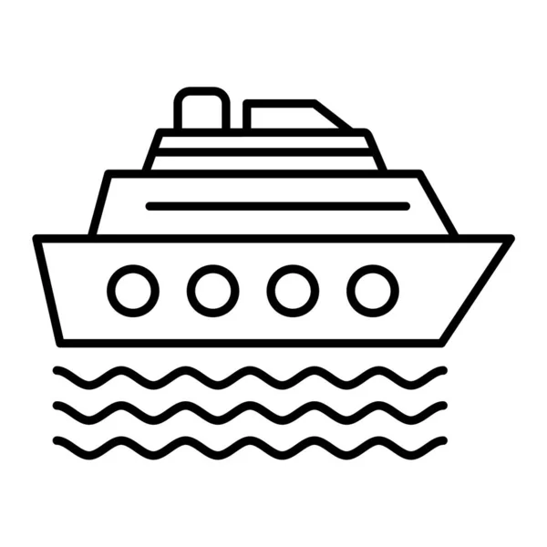 Icono Crucero Esquema Ilustración Los Iconos Vectores Yates Para Web — Archivo Imágenes Vectoriales