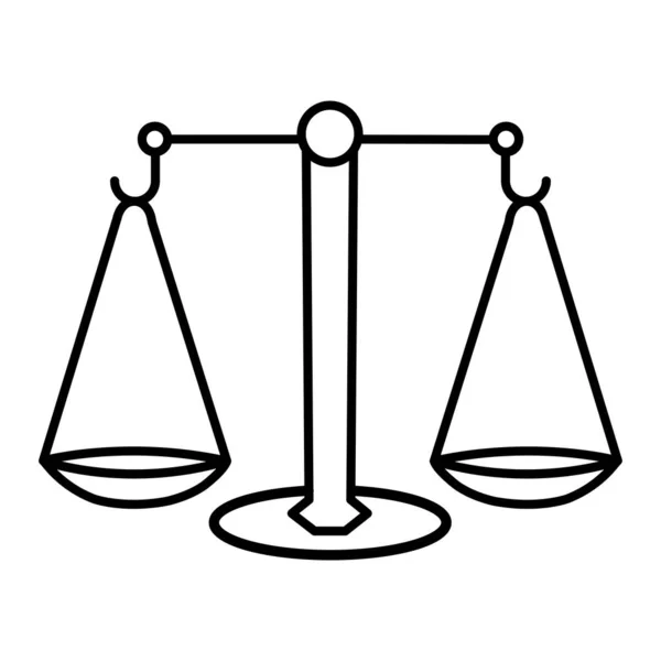 以平衡图标为代表的法律和司法概念 法官法庭矢量符号图例 — 图库矢量图片